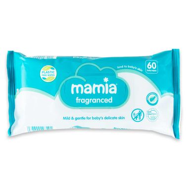 Mamia Fragranced Baby Wipes 60 Pack